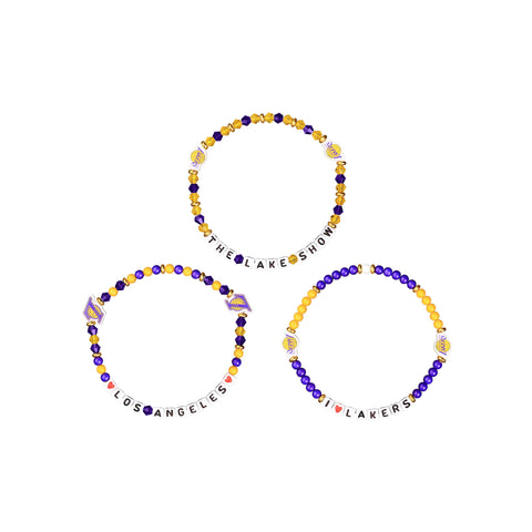 FOCO Los Angeles Lakers NBA 3 Pack Team Friendship Bracelet
