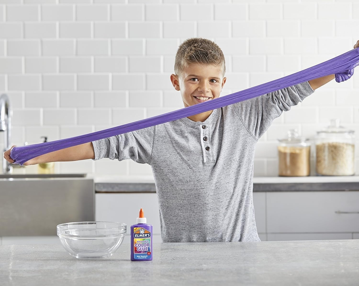 Elmer's Washable Color Glue, Purple, 5 Ounces, for Making Slime, 5 Oz