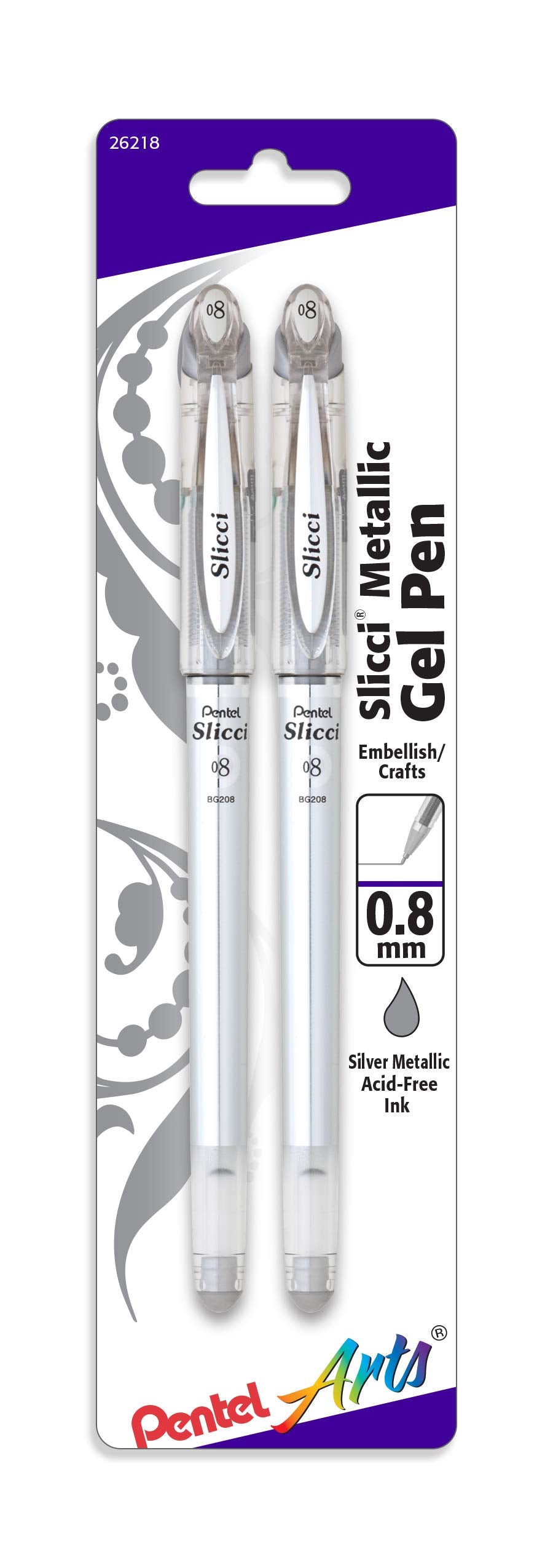 Pentel Quality Gel Ink Rollerball Pen (BG208BP2Z)
