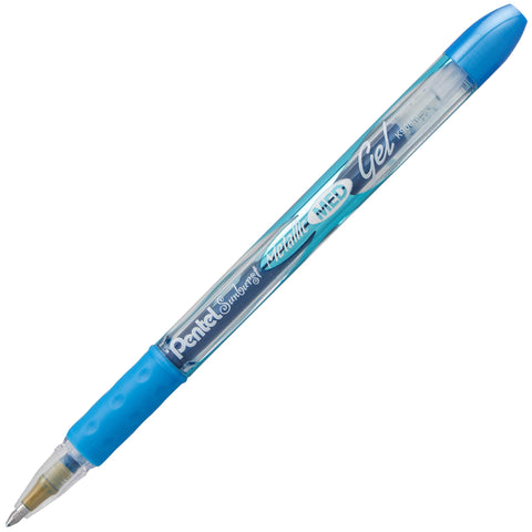 Pentel Sunburst Metallic Gel Pen, Medium Line, Permanent, Assorted Ink, 5 Pack (K908MBP5M)