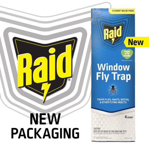 Raid Window Fly Trap, 4 Count (Pack of 3)