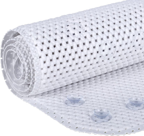 Duck Brand Softex Bath Mat for Tubs, Machine Washable, 17 x 36 Inches, White, Skid Resistant (393477)