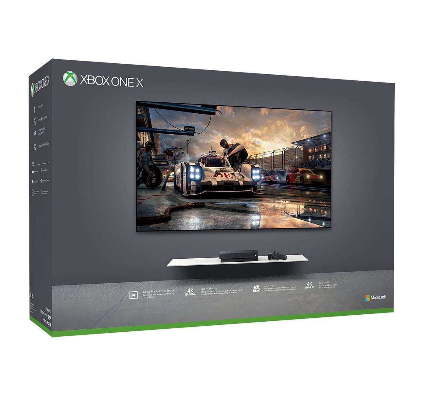 Microsoft Xbox One X 1TB Console with Wireless Controller: Enhanced, HDR, Native 4K, Ultra HD (2017 Model) (Renewed)