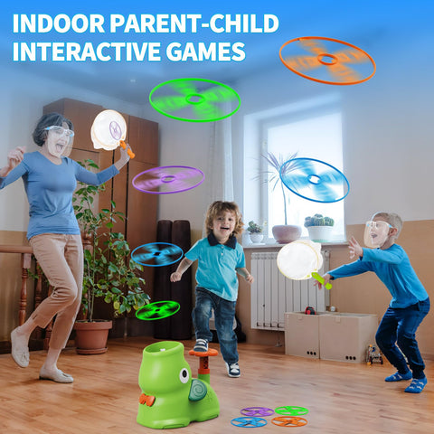 CPSYUB Outdoor Stomp Flying Disc Launcher Toys for Kids Ages 3 4 5 6 7 8 9 10, Elephant Butterfly Catching Game, Outside Yard Activities Chasing Toy, Outdoor Birthday for 3-8 Year Old Boys Girls