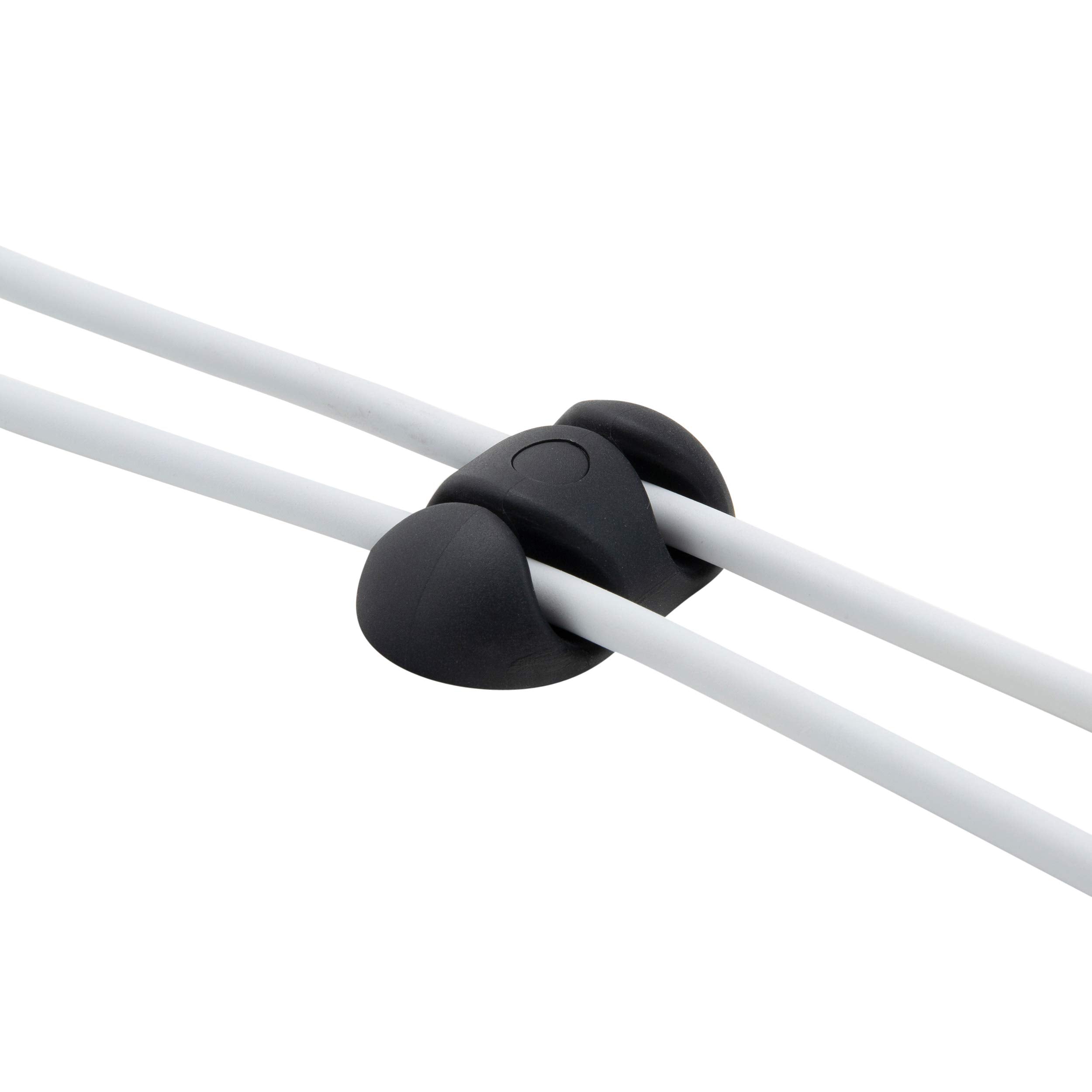 Bluelounge BLUCDXL2BL CableDrop Cable Organizer, 0.70" x 2" x 1.30", Black, 2 Piece