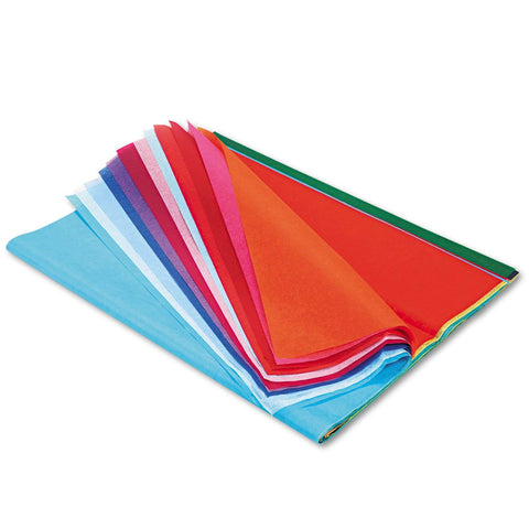 Spectra Deluxe Bleeding Art Tissue P0058506, 20 Assorted Colors, 20" x 30", 20 Sheets