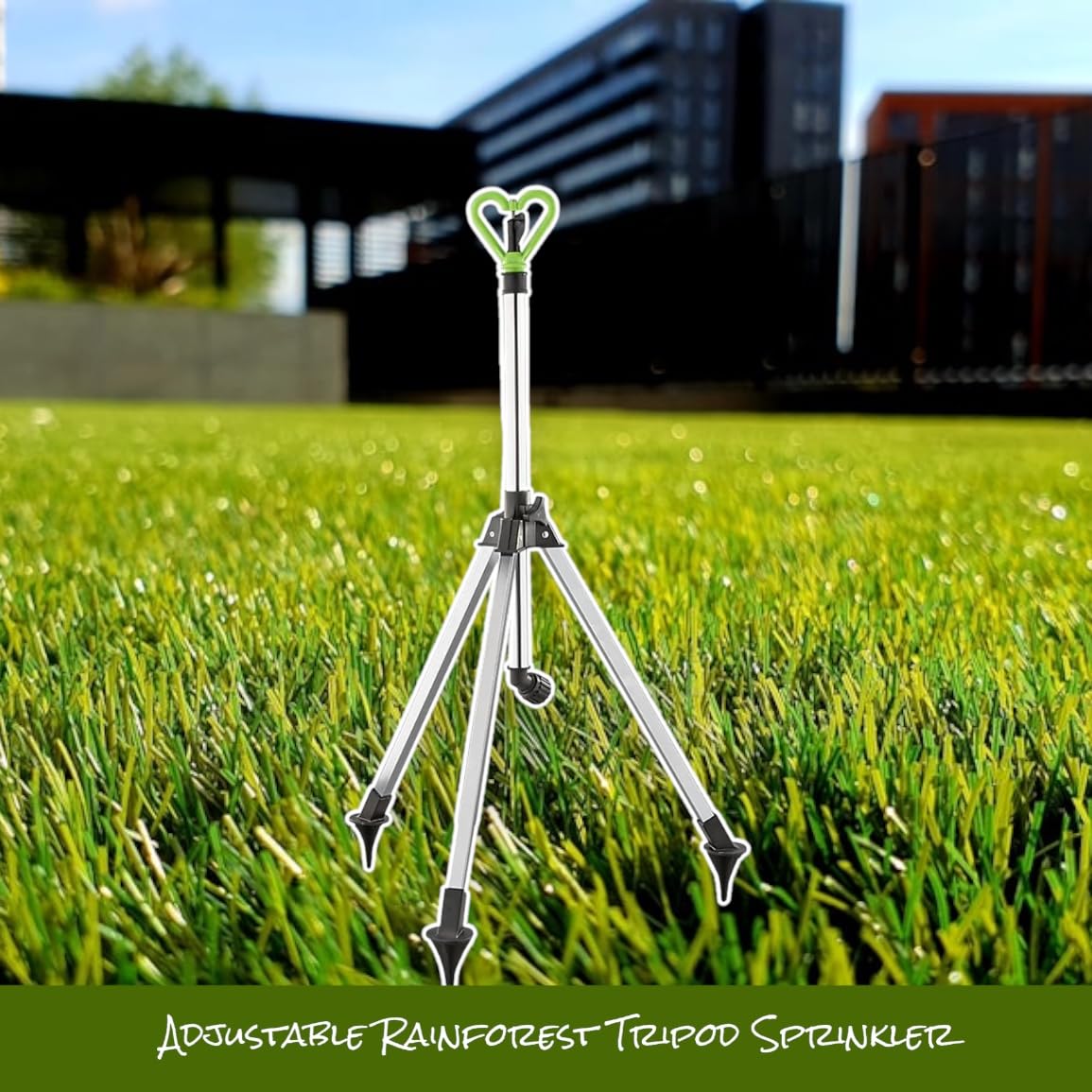 Revolving Tripod Sprinkler for Lawn Garden Adjustable 20 to 1900 Square Feet