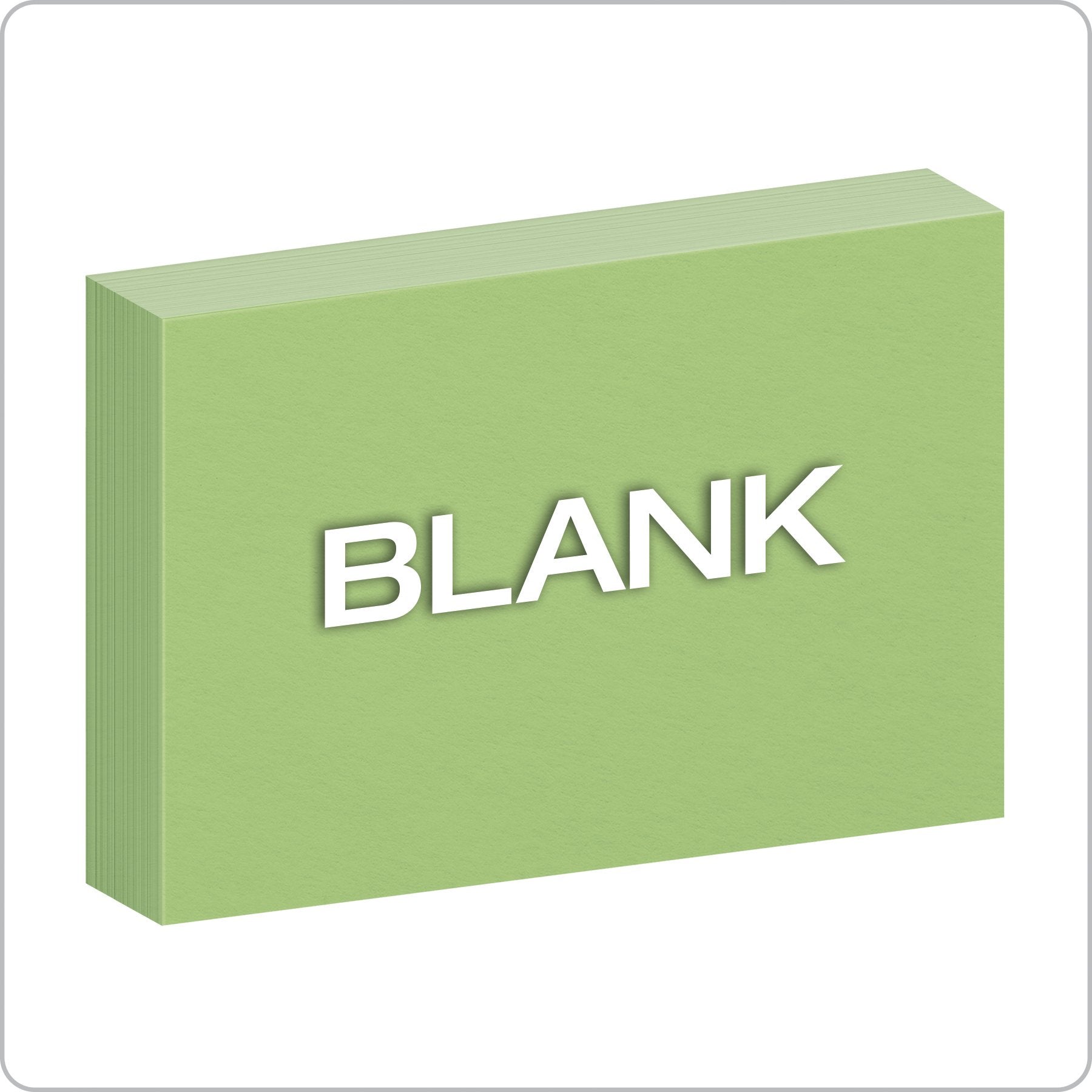 Oxford Blank Color Index Cards, 4" x 6", Green, 100 Per Pack (7420 GRE)