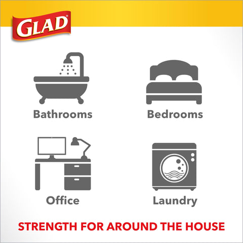 Glad Small Kitchen Drawstring Trash Bags, 4 Gallon, Febreze Sweet Citron & Lime, 34 Count