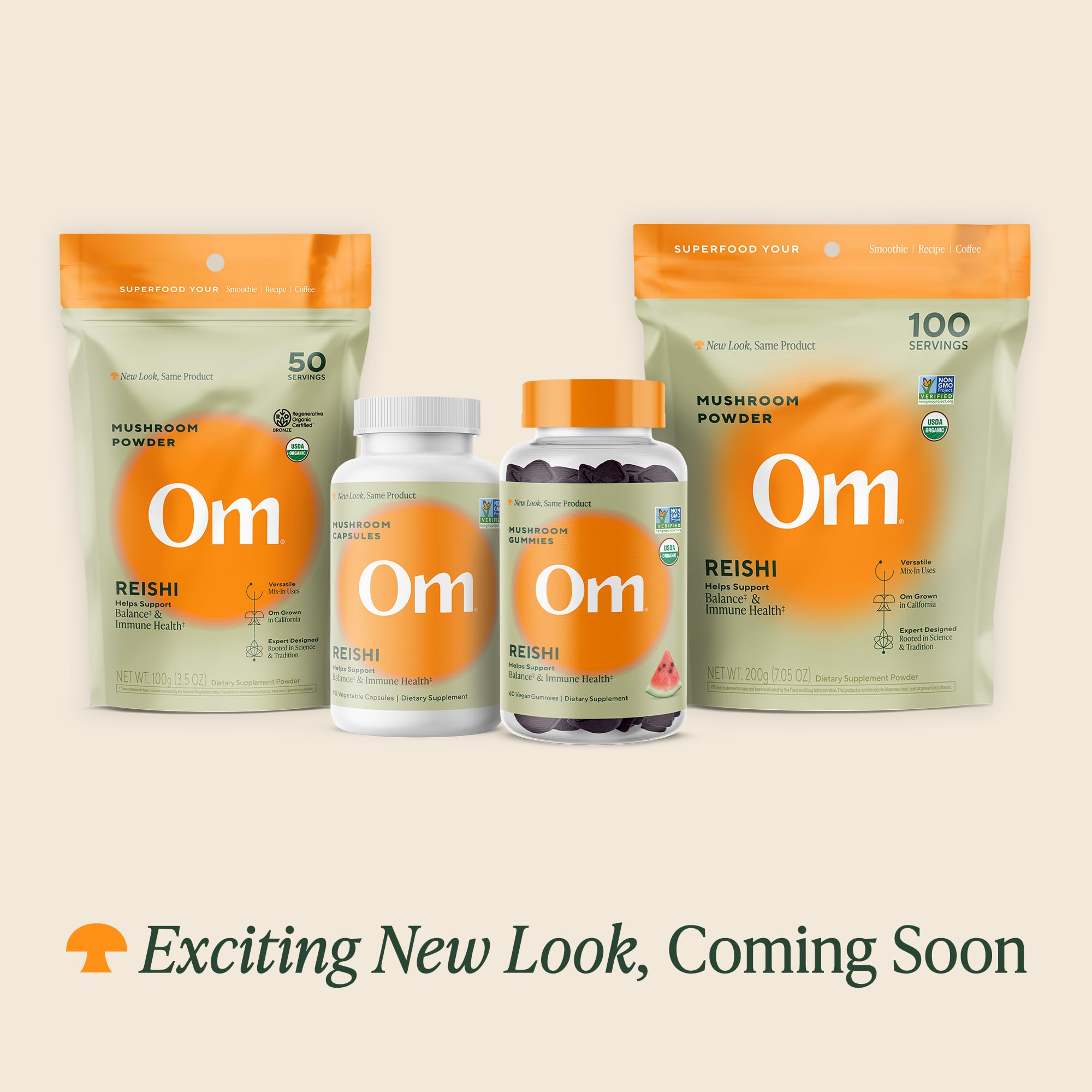 OM MUSHROOM SUPERFOOD Reishi Gummies – USA Grown Organic Mushrooms – Supports Immune Health, Balance & Stress Relief – Watermelon Dream Flavour – 30 Servings, 60 Count.