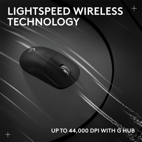 Logitech G PRO X Superlight 2 Wireless Gaming Mouse, 60g Pro-Grade with 5 Programmable Buttons, 44k DPI Sensor, 8kHz Report Rate, USB-C Charging for PC/Mac - Black