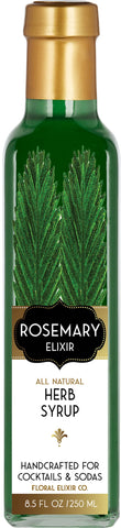 Floral Elixir Co. - All Natural HERB Syrup for Cocktails & Sodas, 8.5 oz (Rosemary)