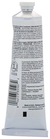 Grumbacher MG Underpainting White, 5.07 oz Tube, Titanium White, 150ml