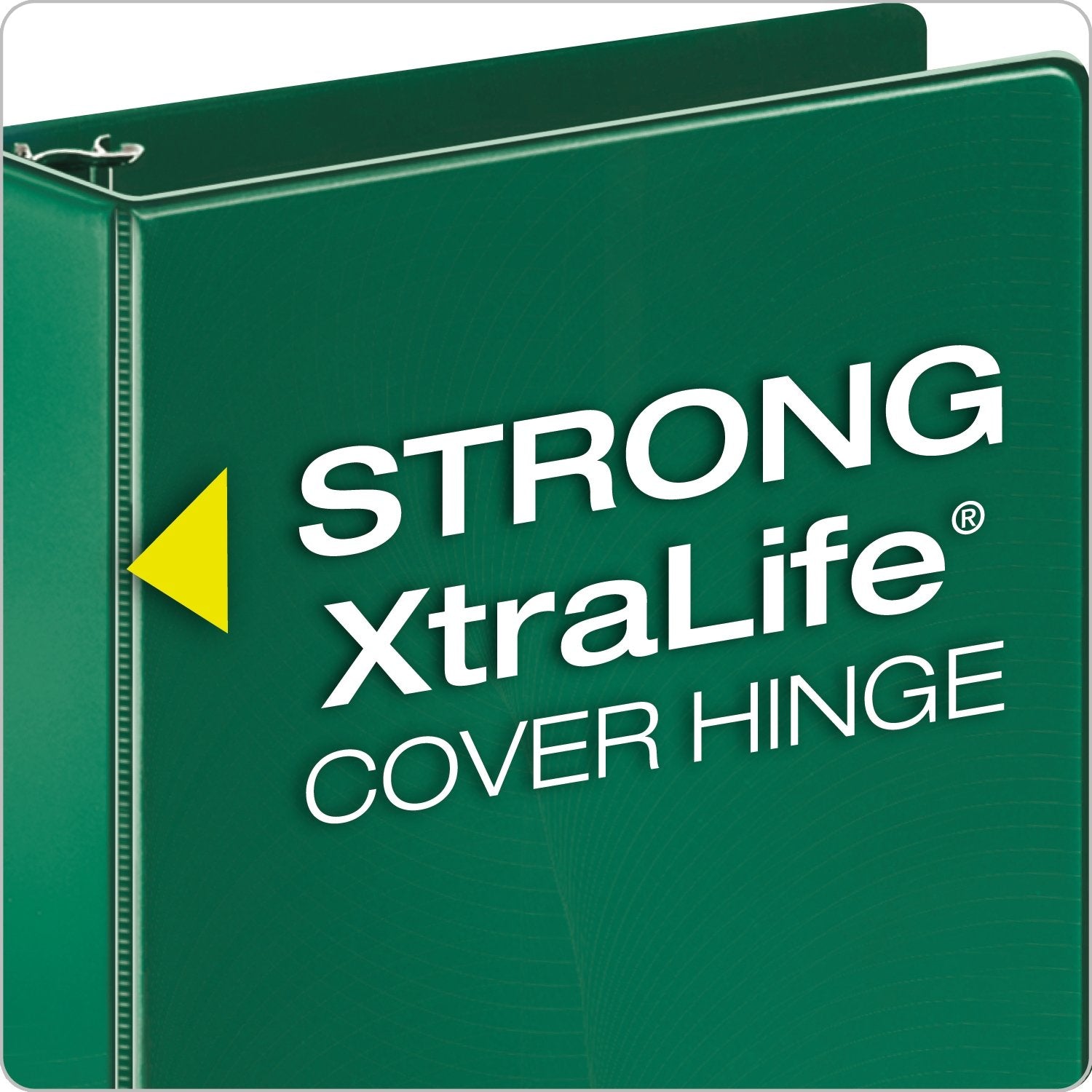 Cardinal 3 Ring Binder, 2 Inch Performer Binder, Round Rings, 475-Sheet Capacity, PVC-Free, Green (72733)