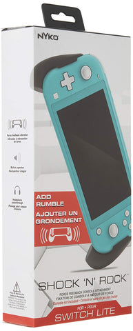 Nyko Shock 'N' Rock for Nintendo Switch Lite - Ergonomic Comfortable Grip That Adds Accurate Rumble Effect and Stereo Speaker - Nintendo Switch