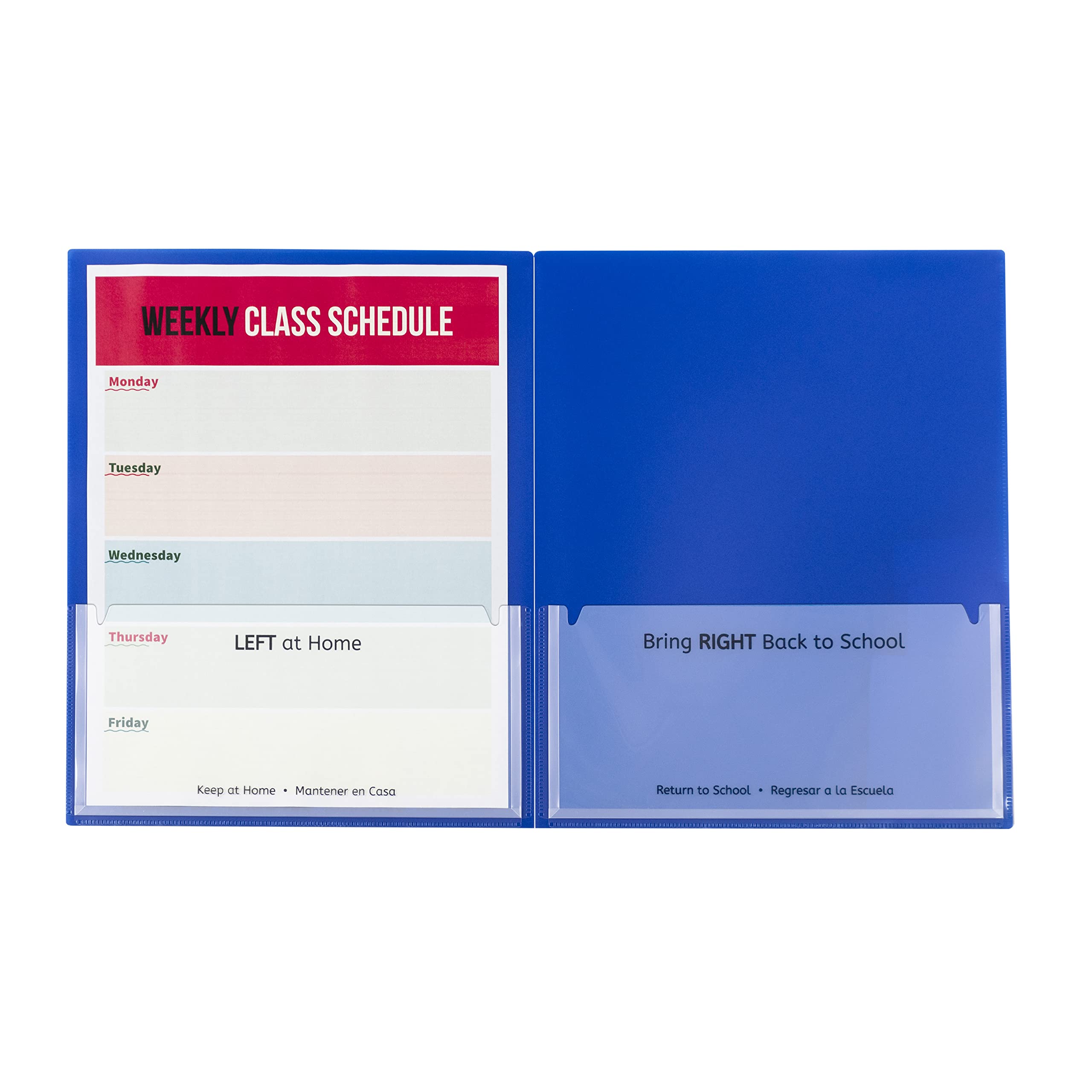 C-Line Classroom Connector School-to-Home Folders, Blue, 25 per Box (32005)