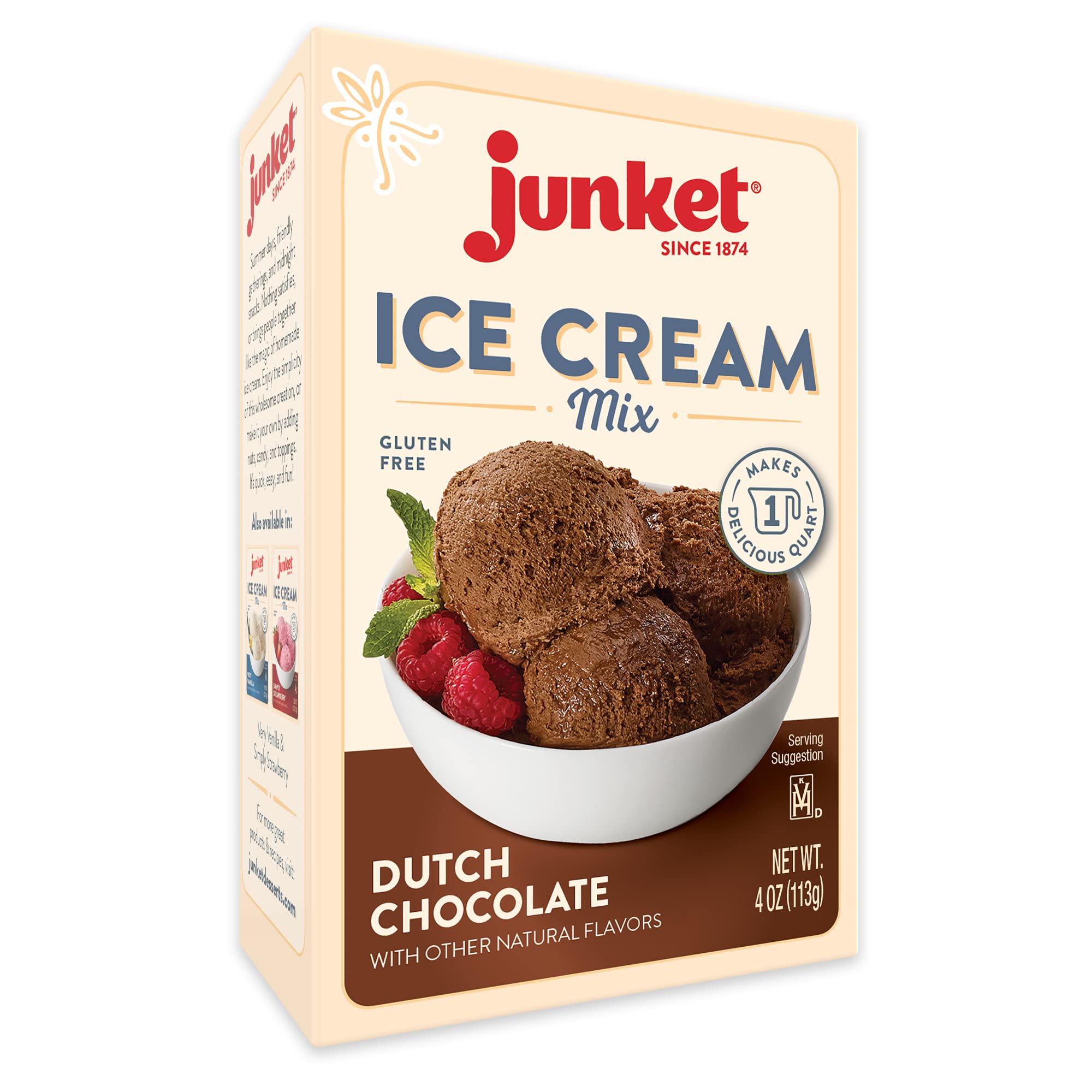 Junket Dutch Chocolate Ice Cream Mix, 4 Ounce (makes 1 quart)