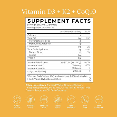 VIT D3K2COQ10 LIPOSOMAL