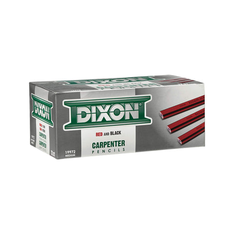 Dixon ORIOLE CARPENTER PENCIL, MEDIUM, BLACK LEAD, RED BARREL, DOZEN