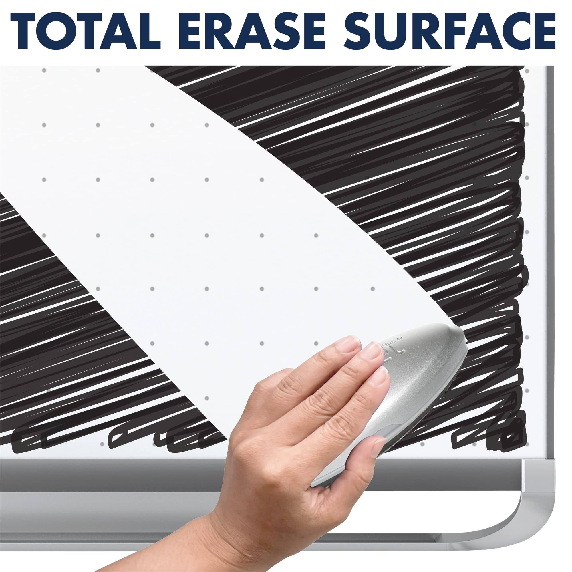 Quartet Magnetic Whiteboard, White Board, Dry Erase Board, 8' x 4', Graphite Finish Frame, Prestige 2 Total Erase (TEM548G)