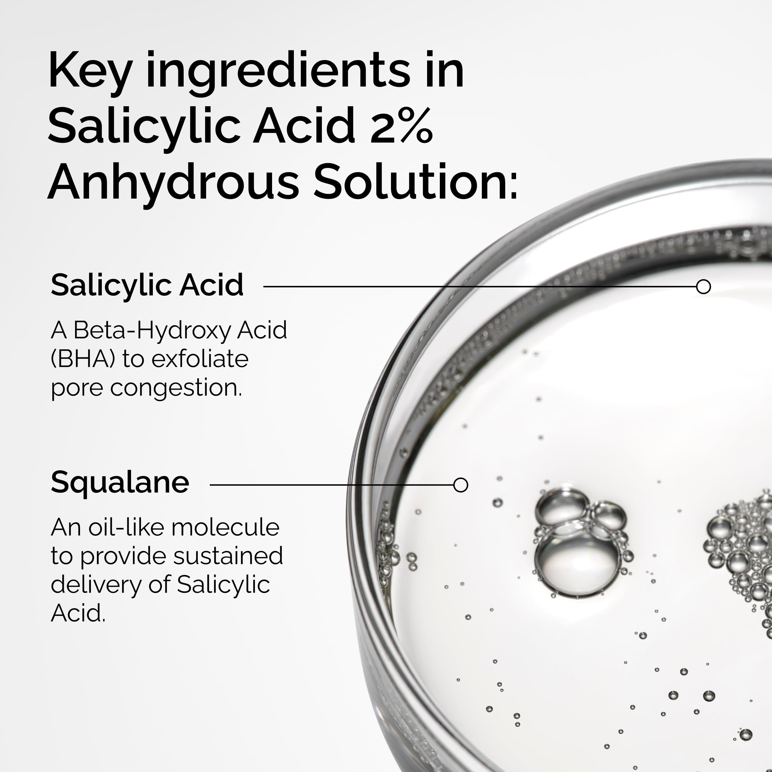 The Ordinary Salicylic Acid 2% Anhydrous Solution, Gentle Exfoliating Serum for Blemish-Prone Skin and Uneven Texture, 1 Fl Oz