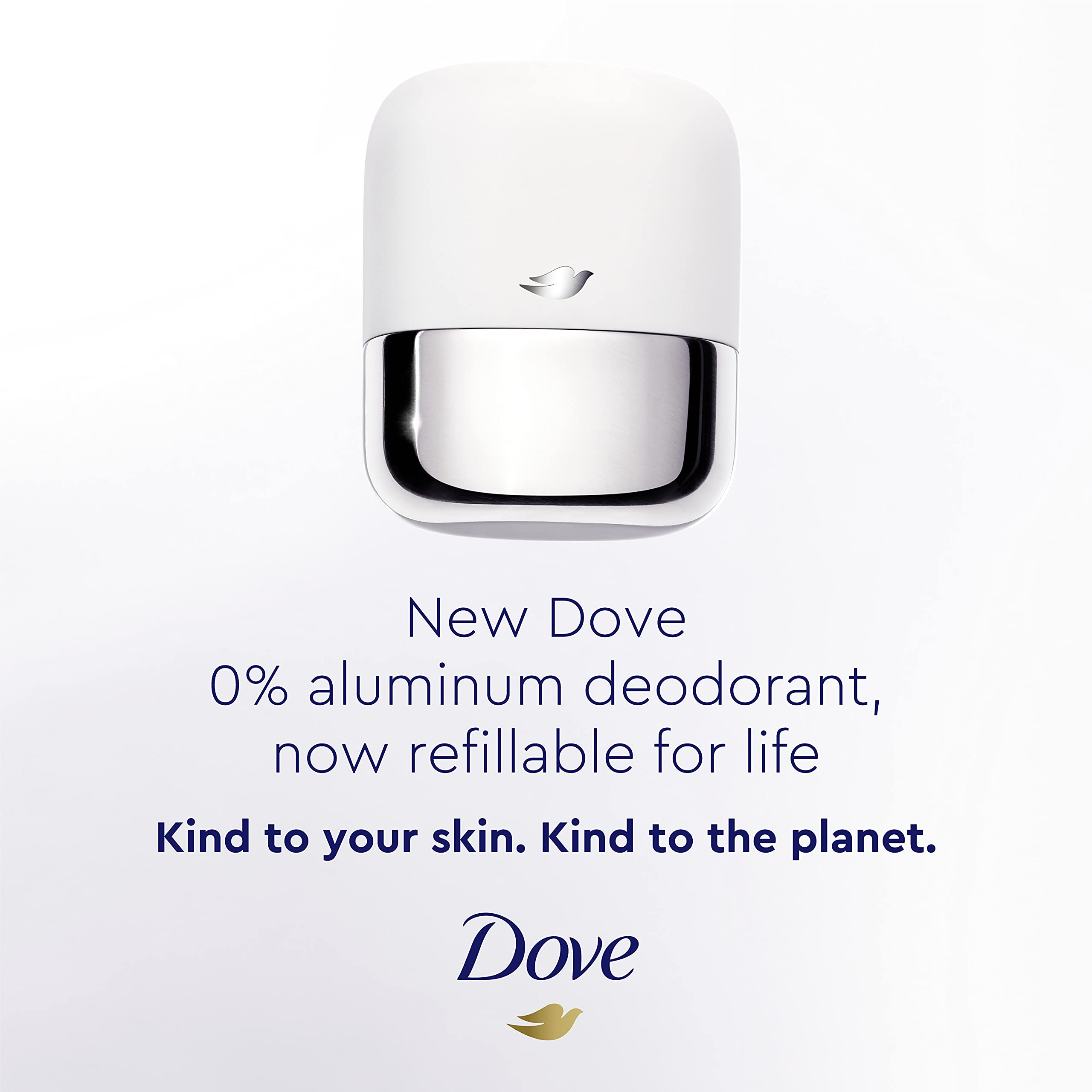 Dove Refillable Deodorant Starter Kit 0% Aluminum Coconut & Pink Jasmine Aluminum Free Deodorant 1.13 oz