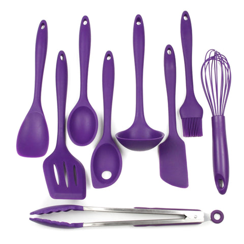 Chef Craft Premium Silicone Spoon Spatula, 11.5 inch, Purple