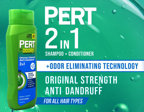 Pert Anti-Dandruff 2 in 1 Shampoo and Conditioner - Advanced Shampoo Conditioner with 2 Percent Salicylic Acid - Dandruff Shampoo with Zinc - 13.5 oz