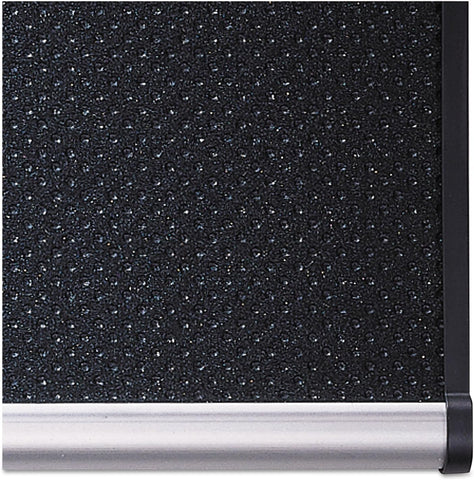 Quartet Bulletin Board, Foam, 4' x 3', Embossed, Hi-Density Fiberboard, Aluminum Frame, Black (B344A)