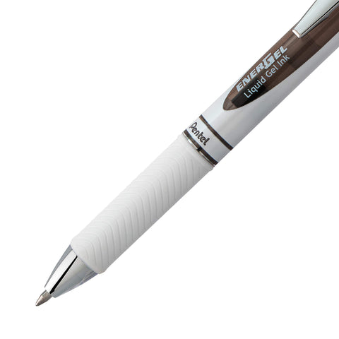 Pentel EnerGel Pearl Deluxe RTX Retractable Liquid Gel Pen, (0.7mm), Accent, Black Ink, 2 Pack (BL77WBP2A)