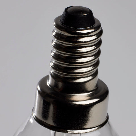 Satco 4 Watt B11 LED Filament Candle Light Bulbs - Clear - E12 Candelabra Base - 90 CRI - 3000K Soft White - 350 Lumens - 120 Volts - Dimmable - Wet Location (6 Bulbs)