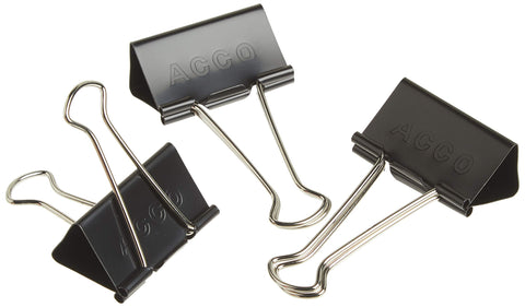 ACCO Binder Clips, Large, 2 Boxes, 12 Clips/Box (72102)