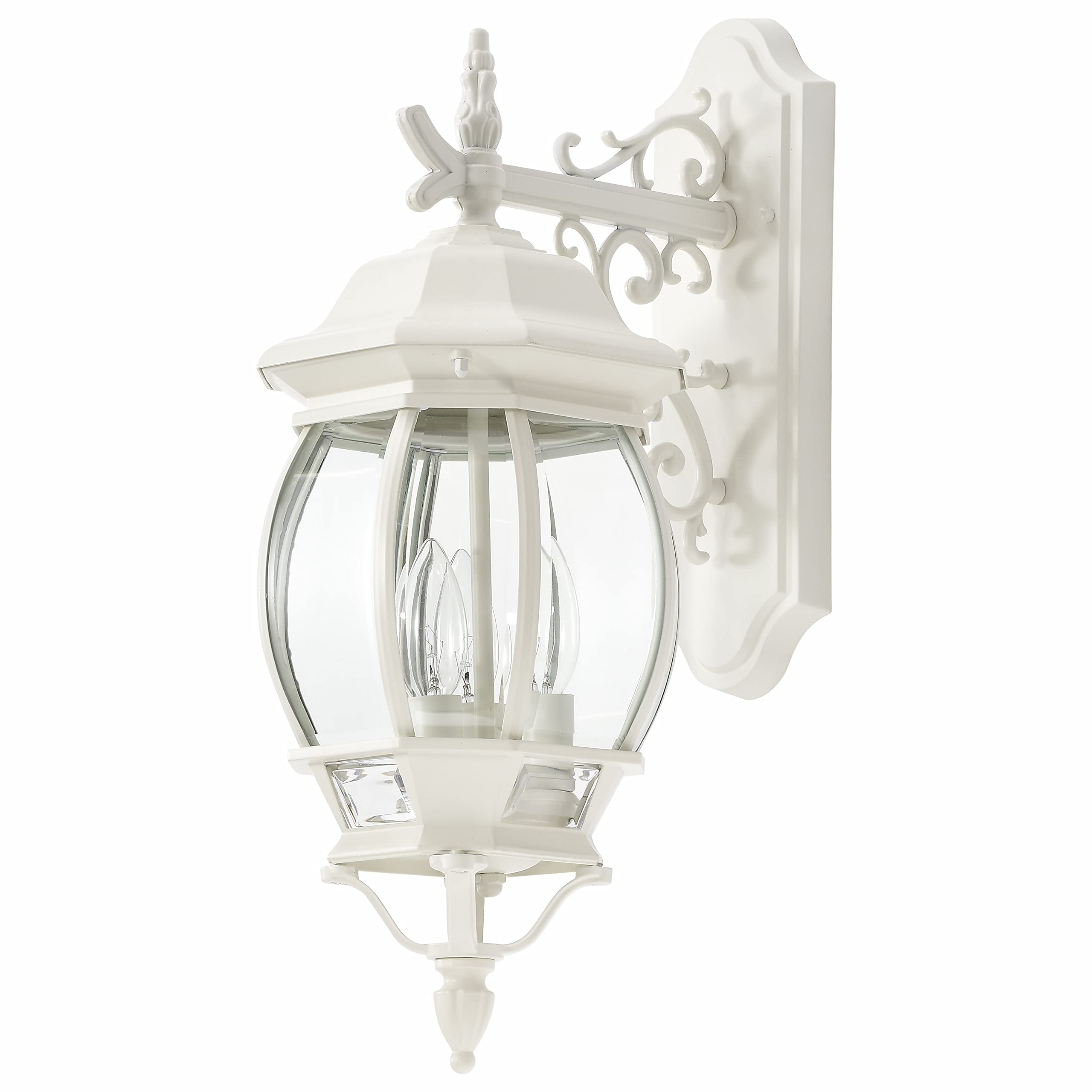 Nuvo Lighting 60/891 Traditional Three Light Outdoor Wall Mount from Central Park Collection in White Finish