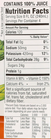 R.W. Knudsen Family Organic Orange Carrot Juice Blend, 32 Ounces (Pack of 6)