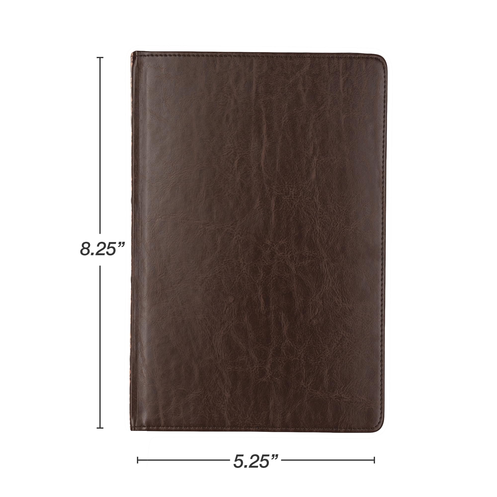 Samsill Vintage Hardcover Notebook, 200 Lined Notebook Pages, Brown, 7.5 x 10 Inch