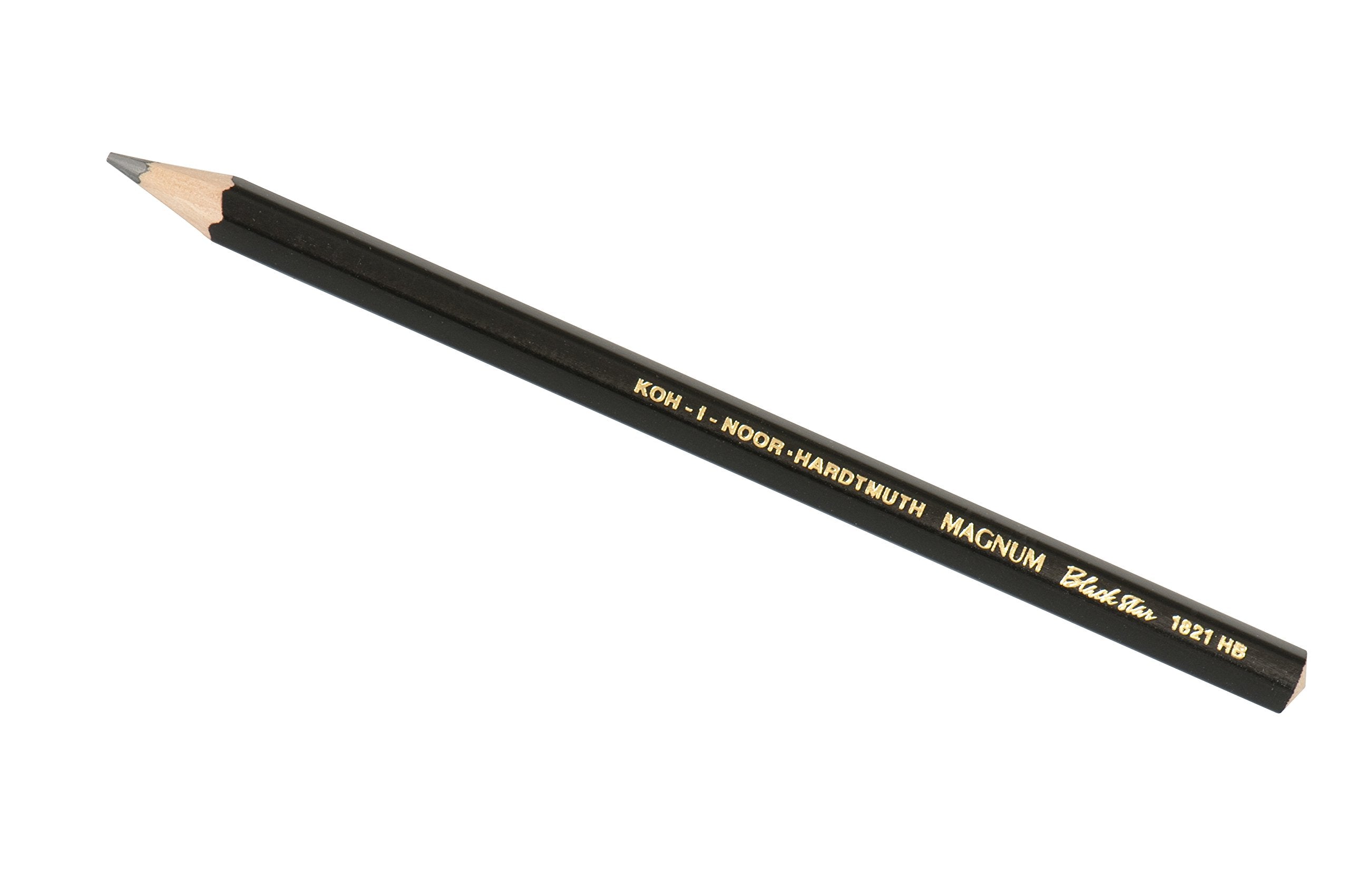 Koh-I-Noor Magnum Black Star 9mm Graphite Pencil, Box of 12, Black (FA1821.12)