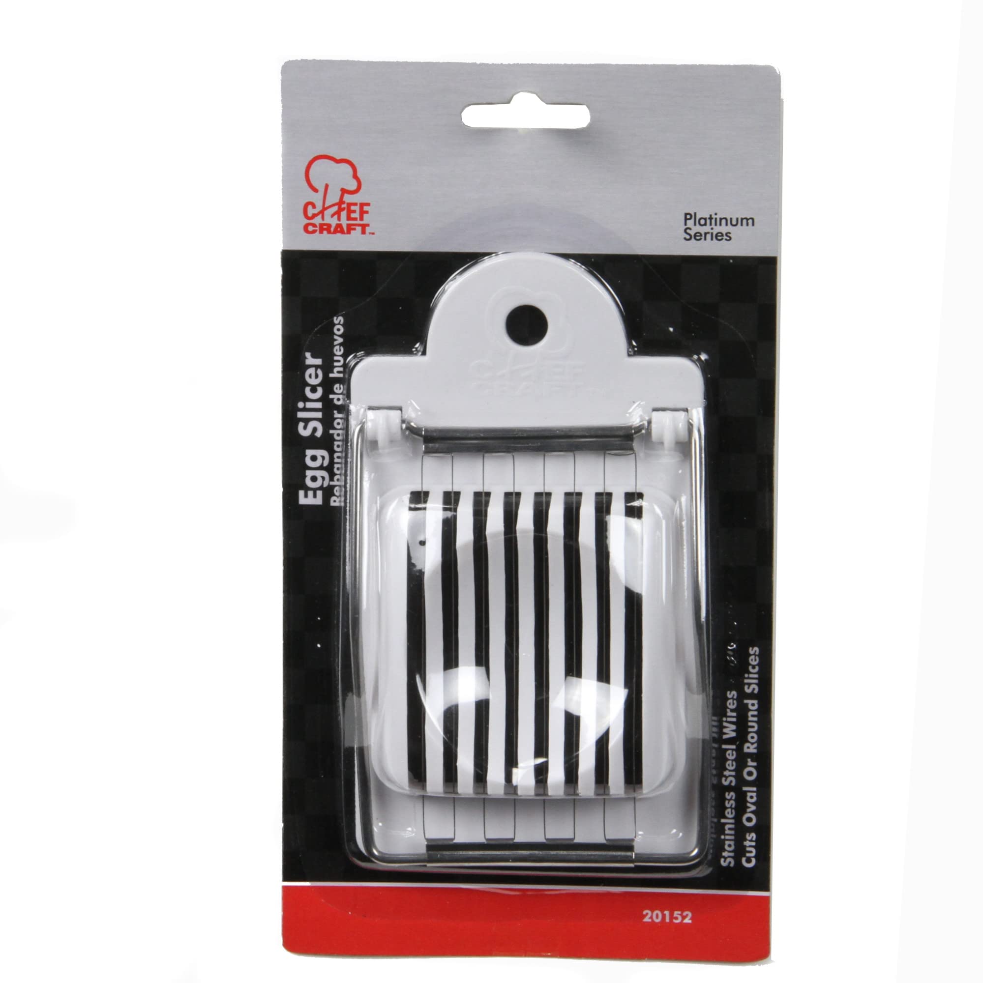 Chef Craft, Stainless Steel Basic Plastic Egg Slicer, 7 Inch