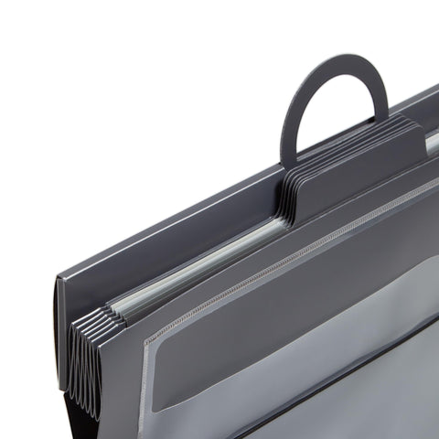 SMEAD Cascading Wall Organizer, 6 Pockets, Letter Size, Gray/Neutral Pockets (92061)