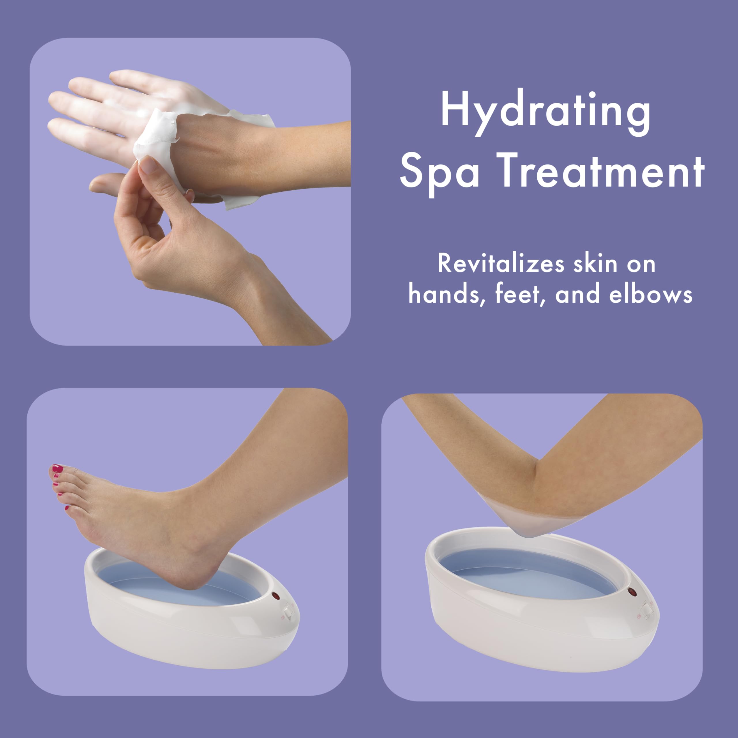 True Glow by Conair Paraffin Wax Machine for Hand and Feet - Paraffin Bath for Hands - Includes 1lb. Moisturizing Paraffin Wax - Pink