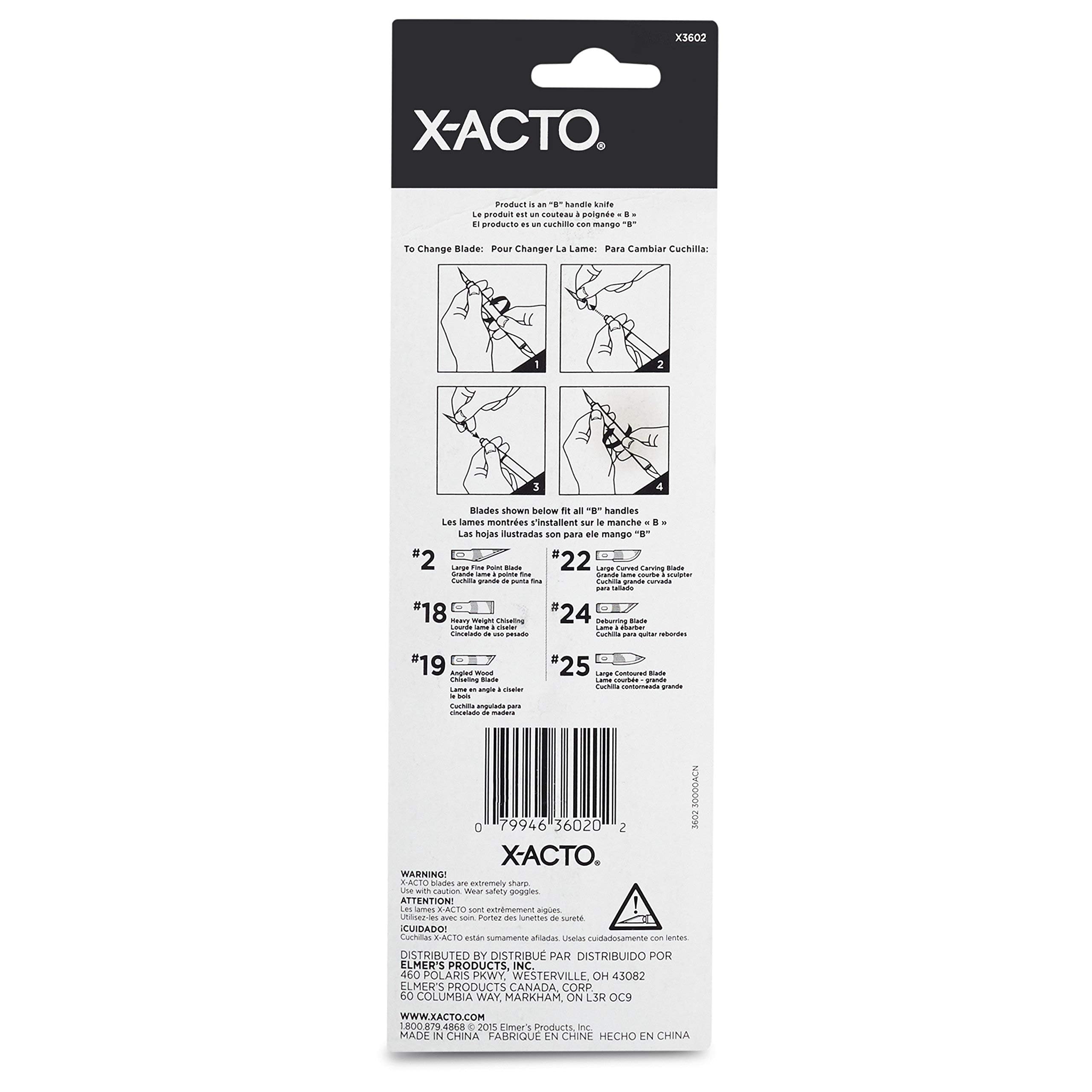 X-ACTO #2 Knife With Safety Cap, Sharp, Durable, Precision Knife, 1 Count - For Medium Cutting and Trimming