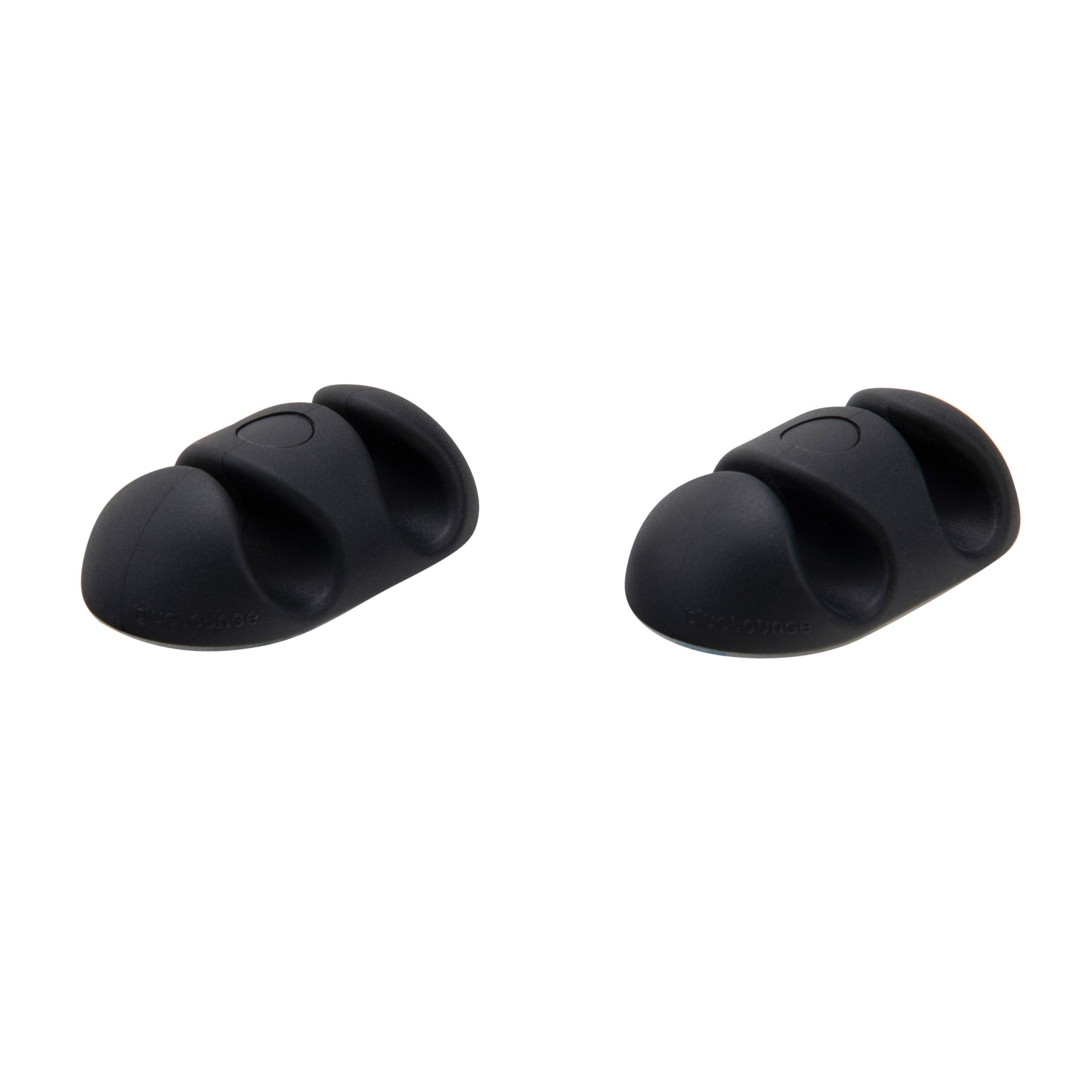Bluelounge BLUCDXL2BL CableDrop Cable Organizer, 0.70" x 2" x 1.30", Black, 2 Piece