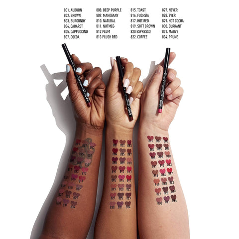 NYX Nyx professional makeup slim lip liner pencil -color brown - slp 802