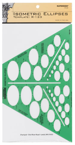 Rapidesign Isometric Ellipse Template, 1 Each (R123)