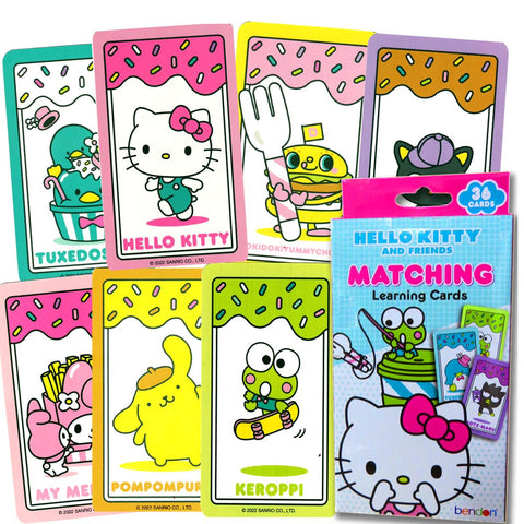 Hello Kitty Matching Learning Cards, Match Game, 36 Cards