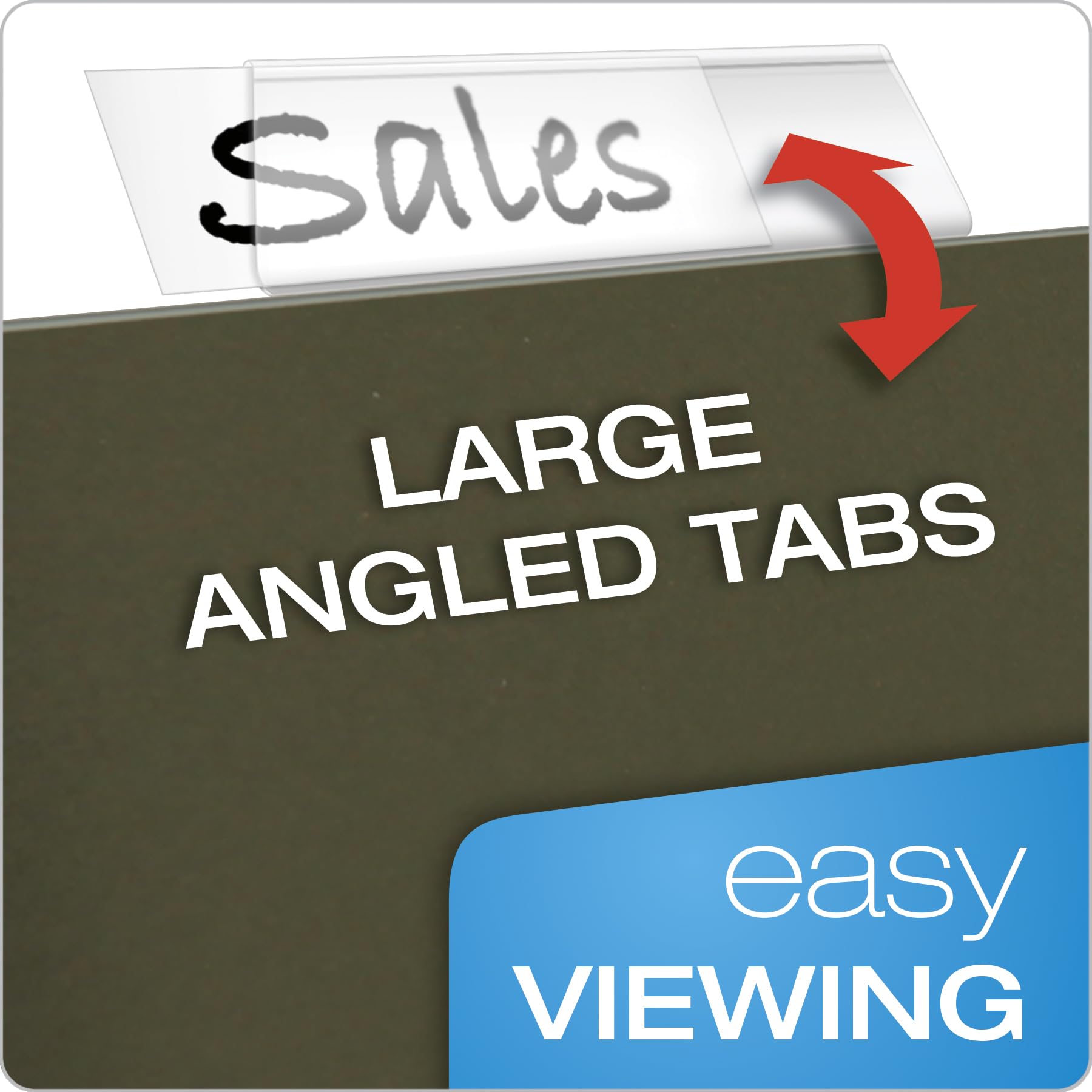 Pendaflex® Hanging File Folder Plastic Tabs, Clear, Pack Of 25