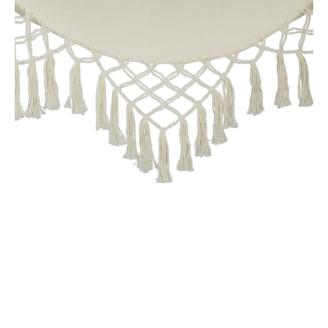 Bliss Hammocks BHC-412FR 40" Island Rope Fringe Hammock Chair w/Hanging Hardware & Spreader Bar, Outdoor, Patio, Lawn, Eco-Friendly, Hand-Woven, 250 Lbs Capacity, Natural