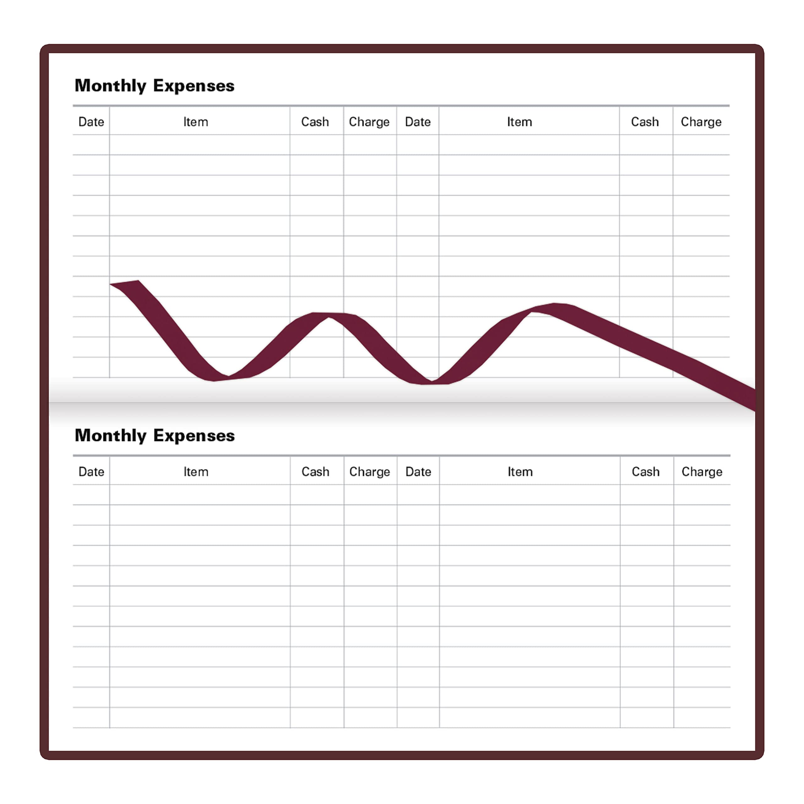 LETTS Classic Weekly/Monthly Planner, 12 Months, January to December, 2022, Week-to-View with Appointments, Gold Corners, Horizontal, 6.625" x 3.25", Burgundy (C32SBY-22)