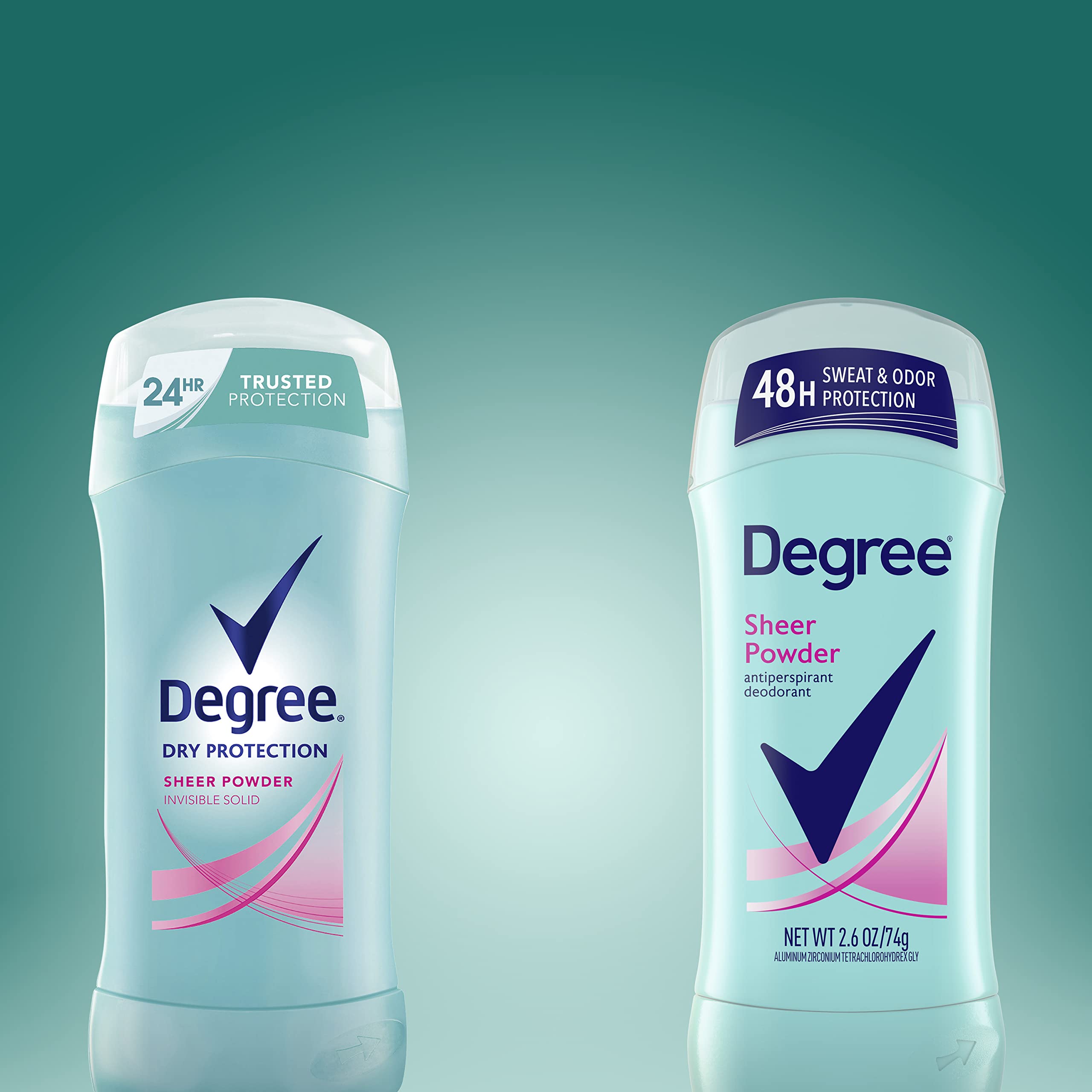 Degree Original Antiperspirant Deodorant 48-Hour Sweat & Odor Protection Sheer Powder Antiperspirant for Women 2.6 oz