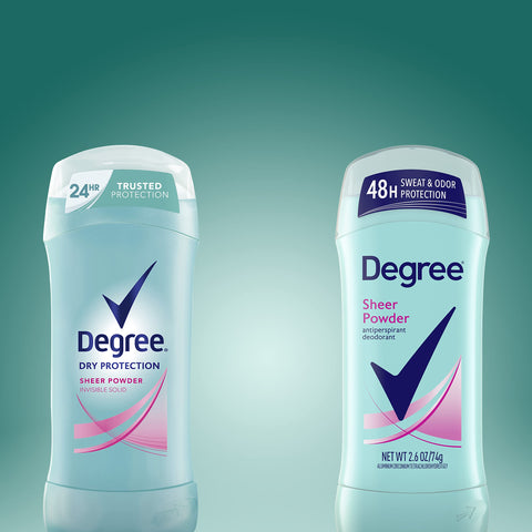 Degree Original Antiperspirant Deodorant 48-Hour Sweat & Odor Protection Sheer Powder Antiperspirant for Women 2.6 oz