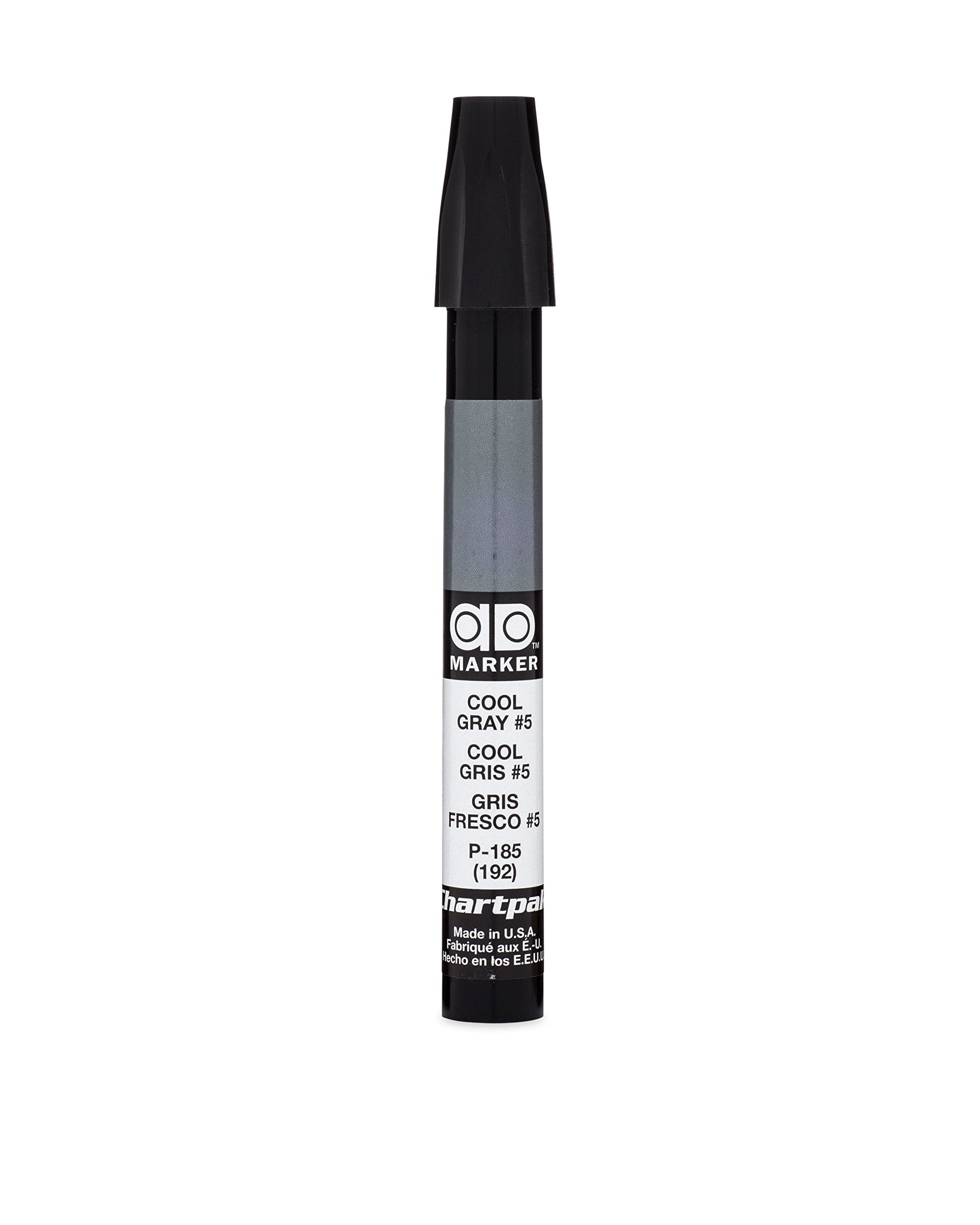 The Original Chartpak AD Marker, Tri-Nib, Cool Gray 5, 1 Each (P185)